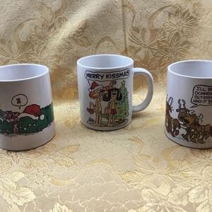 3 Different Vintage Animal Crackers Christmas Mug